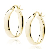 Cercei rotunzi argint placati cu aur galben Ø20 mm Classic Hoops DiAmanti KHV420G-DIA